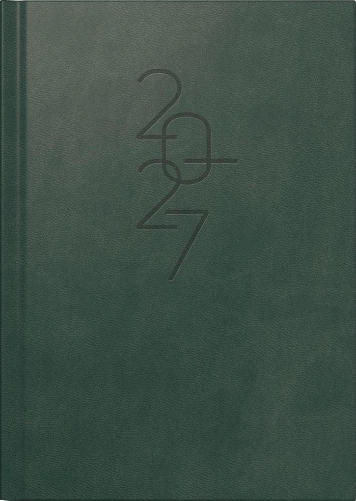 rido/idé 7026033017 Buchkalender Mod. Mentor 2027 A5 Kunstleder dunkelgrün