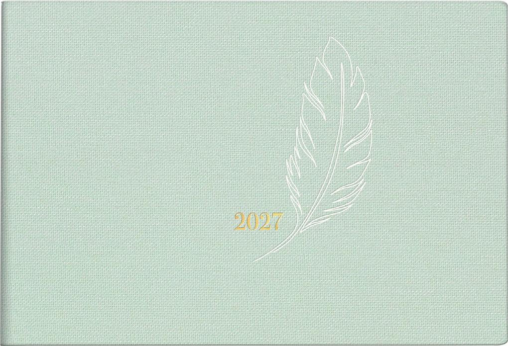 rido/idé 7017515027 Taschenkalender Mod. Septimus 2027 'Feather' A6 quer Textil