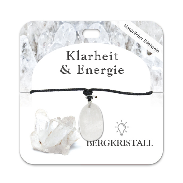 Bergkristall Trommelstein Kette