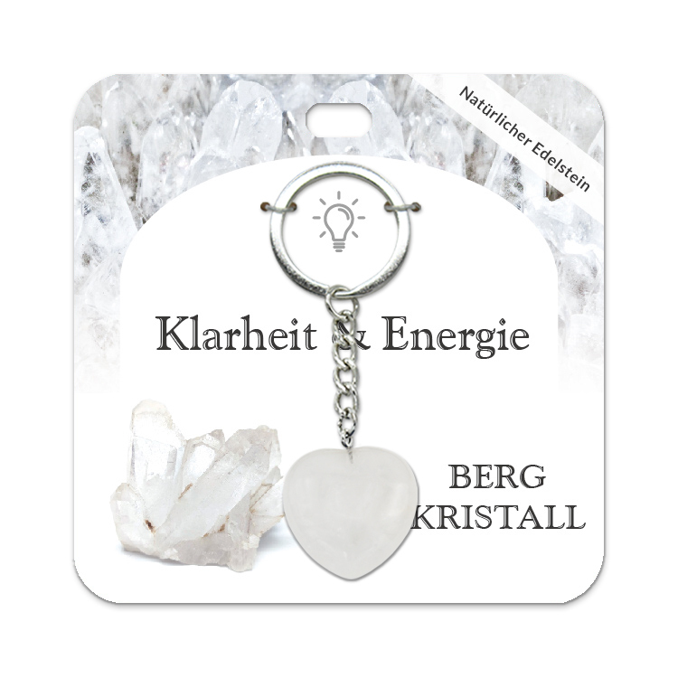 Bergkristall Herz Schlüsselanhänger