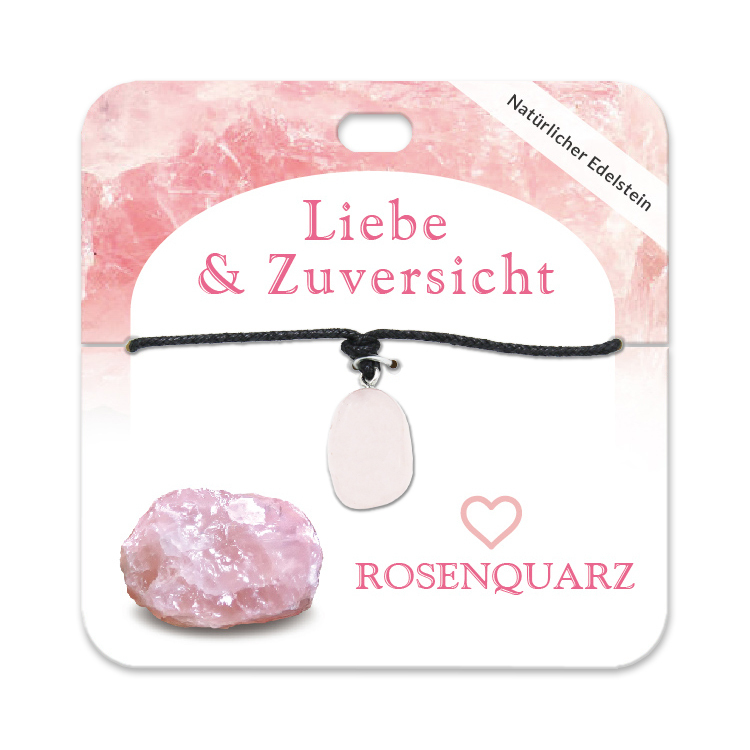 Rosenquarz Trommelstein Kette