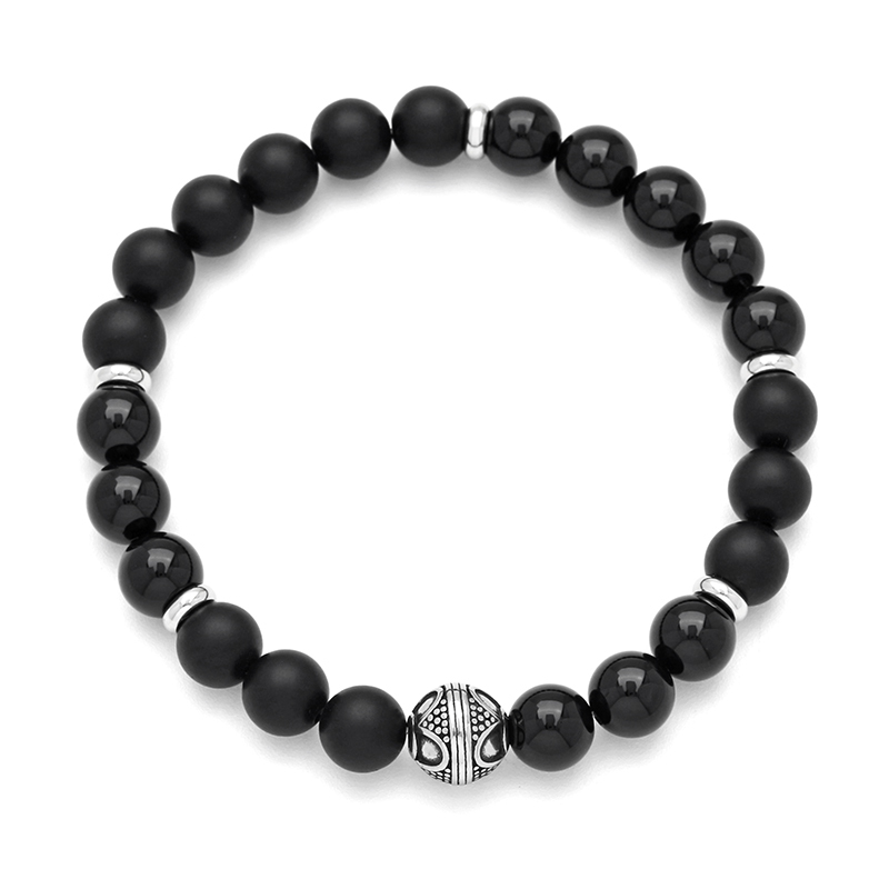 Edelsteinarmband Pallo schwarzer Achat