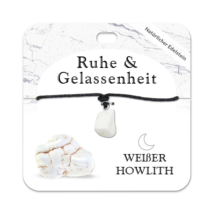 Weißer Howlith Trommelstein Kette