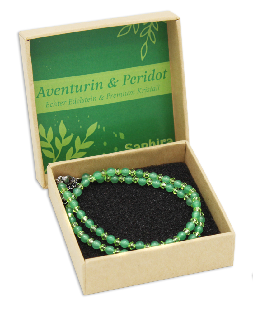 Aventurin Saphira Edelsteinkette