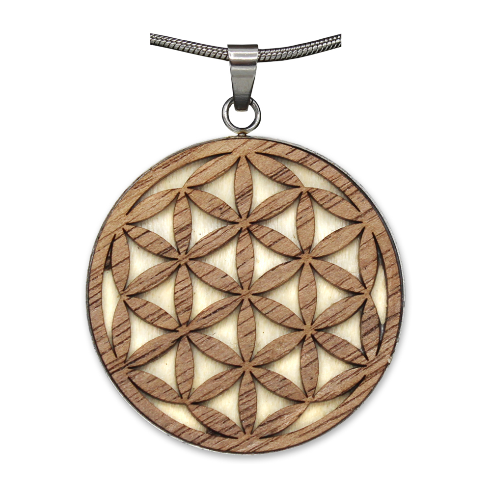 Holzschmuck 'Waldzeichen' Blume des Lebens