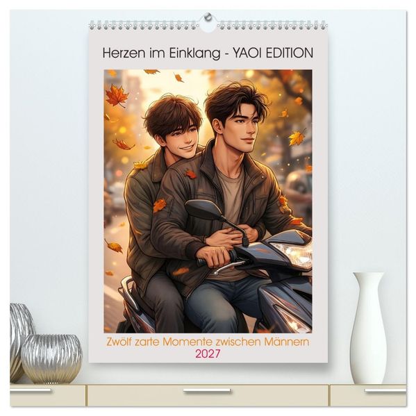Herzen im Einklang - YAOI EDITION (hochwertiger Premium Wandkalender 2027 DIN A2 hoch) Kunstdruck in Hochglanz