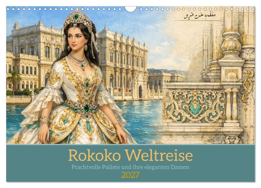Rokoko Weltreise (Wandkalender 2027 DIN A3 quer) CALVENDO Monatskalender