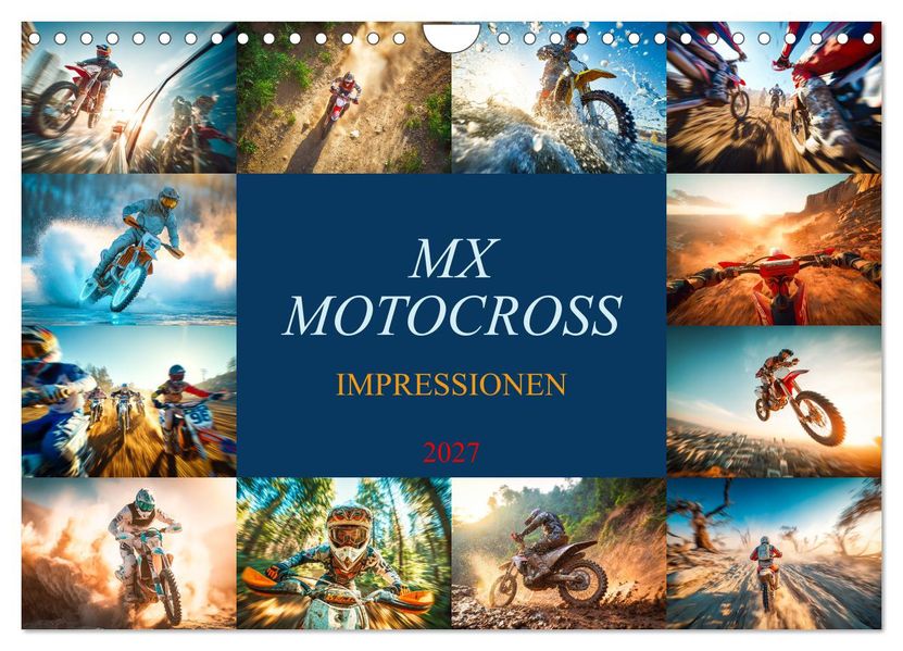 MX - Motocross - Impressionen (Wandkalender 2027 DIN A4 quer) CALVENDO Monatskalender