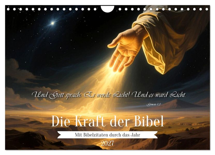 Die Kraft der Bibel (Wandkalender 2027 DIN A4 quer) CALVENDO Monatskalender