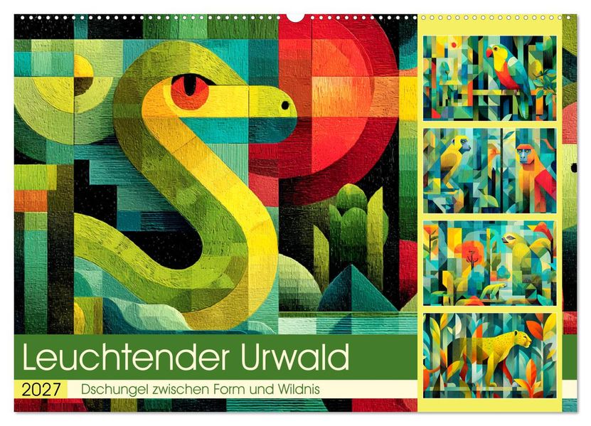 Leuchtender Urwald. Dschungel zwischen Form und Wildnis (Wandkalender 2027 DIN A2 quer) CALVENDO Monatskalender