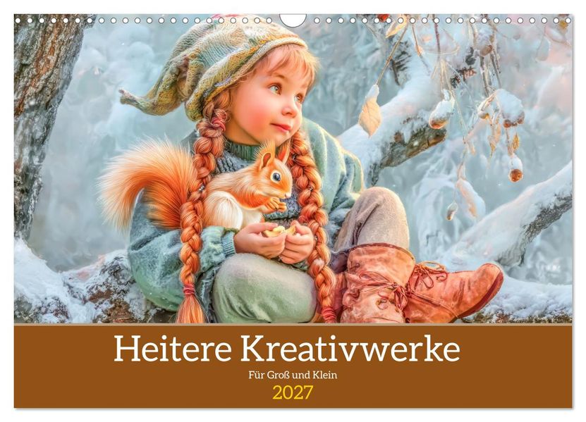 Heitere Kreativwerke - Für Groß und Klein (Wandkalender 2027 DIN A3 quer) CALVENDO Monatskalender