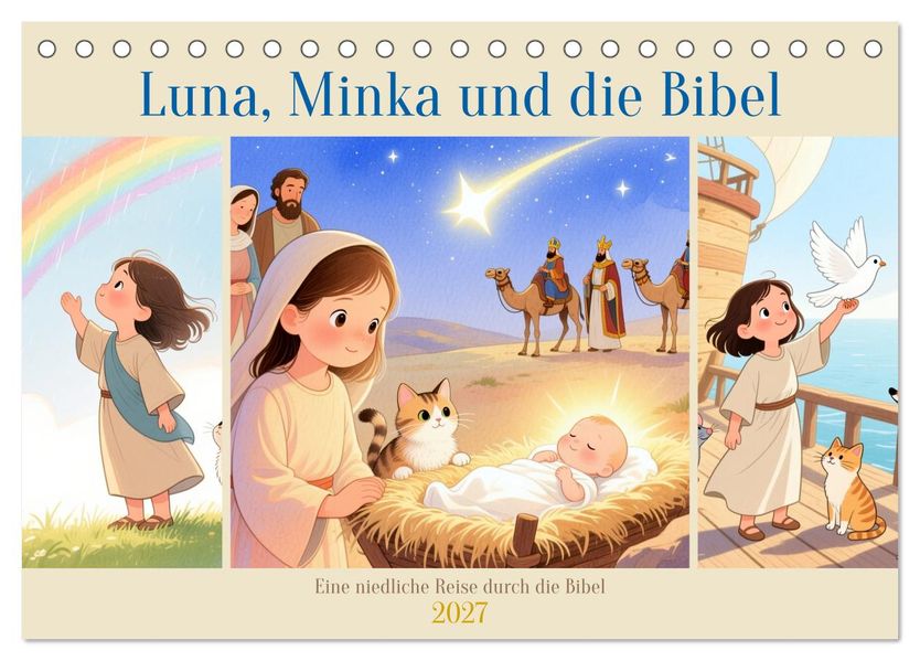 Luna Minka und die Bibel (Tischkalender 2027 DIN A5 quer) CALVENDO Monatskalender