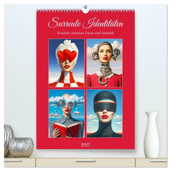 Surreale Identitäten. Gesichter zwischen Traum und Symbolik (hochwertiger Premium Wandkalender 2027 DIN A2 hoch) Kunstdruck in Hochglanz