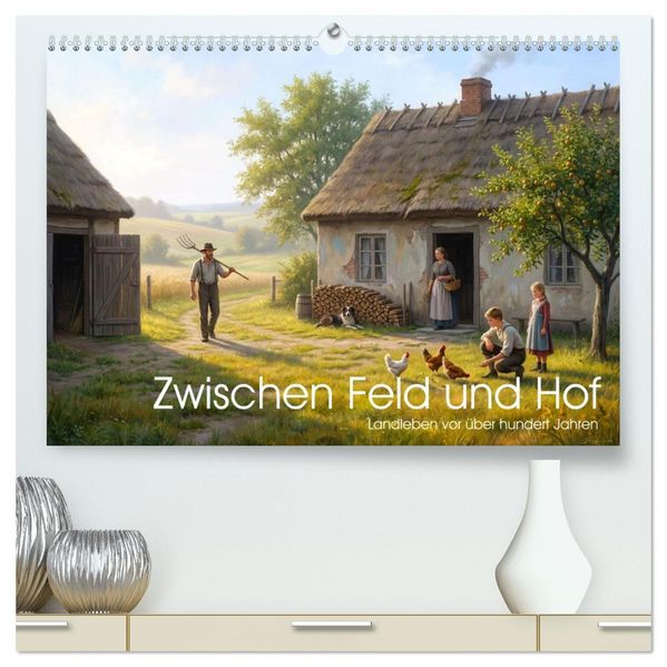 Zwischen Feld und Hof - Landleben vor über hundert Jahren (hochwertiger Premium Wandkalender 2027 DIN A2 quer) Kunstdruck in Hochglanz
