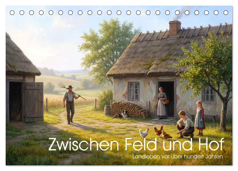Zwischen Feld und Hof - Landleben vor über hundert Jahren (Tischkalender 2027 DIN A5 quer) CALVENDO Monatskalender