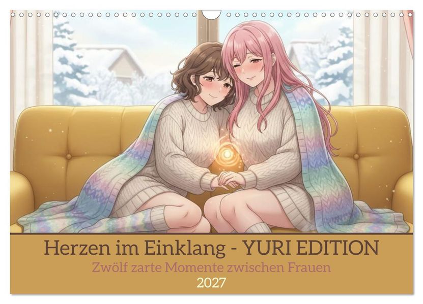 Herzen im Einklang - YURI EDITION (Wandkalender 2027 DIN A3 quer) CALVENDO Monatskalender