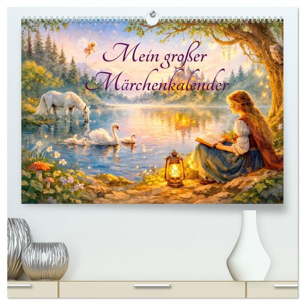 Mein großer Märchenkalender (hochwertiger Premium Wandkalender 2027 DIN A2 quer) Kunstdruck in Hochglanz