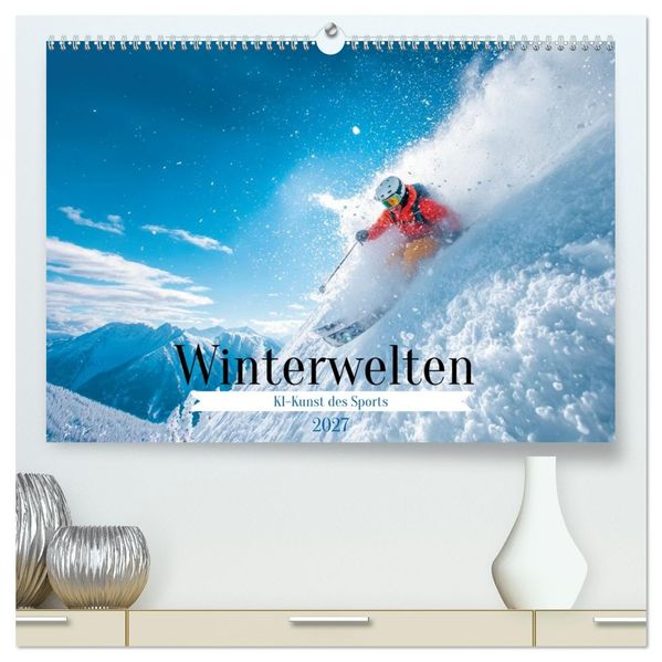 Winterwelten (hochwertiger Premium Wandkalender 2027 DIN A2 quer) Kunstdruck in Hochglanz