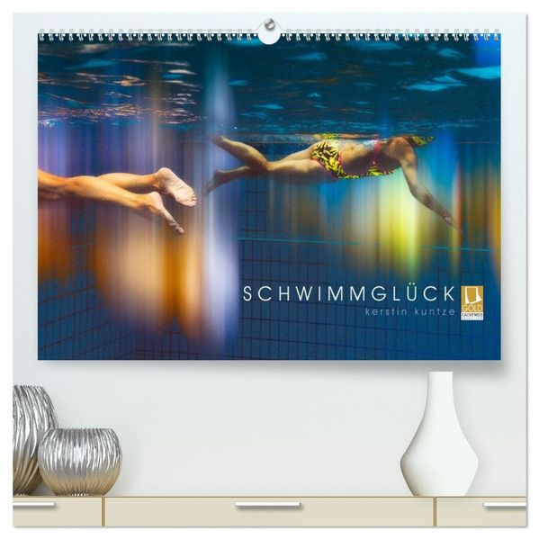 SCHWIMMGLÜCK (hochwertiger Premium Wandkalender 2027 DIN A2 quer) Kunstdruck in Hochglanz