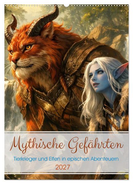 Mythische Gefährten (Wandkalender 2027 DIN A2 hoch) CALVENDO Monatskalender