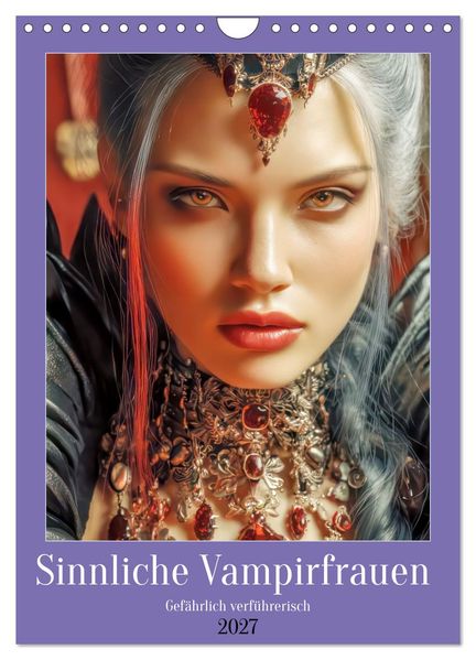 Sinnliche Vampirfrauen - Gefährlich verführerisch (Wandkalender 2027 DIN A4 hoch) CALVENDO Monatskalender