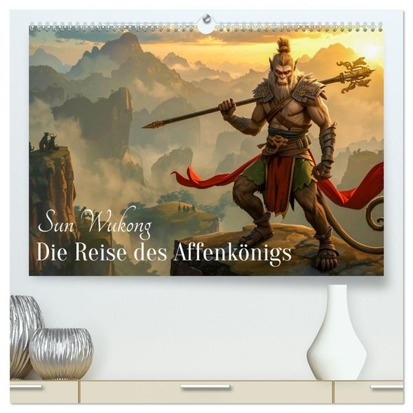 Sun Wukong - Die Reise des Affenkönigs (hochwertiger Premium Wandkalender 2027 DIN A2 quer) Kunstdruck in Hochglanz