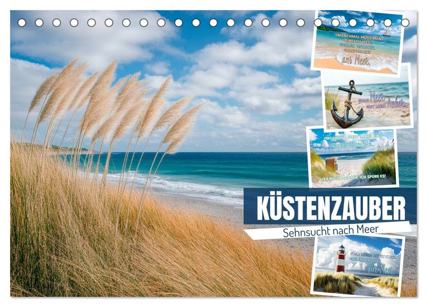 KÜSTENZAUBER Sehnsucht nach Meer (Tischkalender 2027 DIN A5 quer) CALVENDO Monatskalender