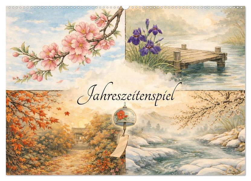 Jahreszeitenspiel (Wandkalender 2027 DIN A2 quer) CALVENDO Monatskalender