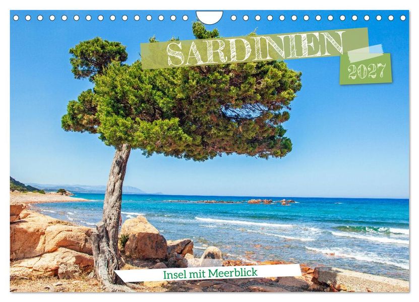 Sardinien Insel mit Meerblick (Wandkalender 2027 DIN A4 quer) CALVENDO Monatskalender