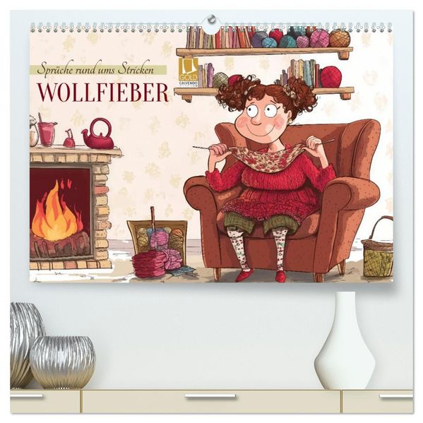 Wollfieber (hochwertiger Premium Wandkalender 2027 DIN A2 quer) Kunstdruck in Hochglanz