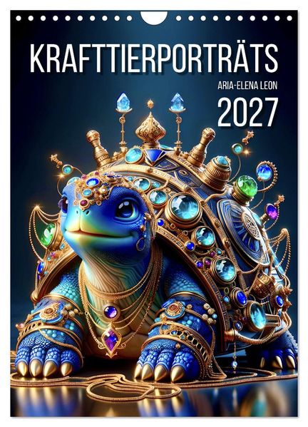 Krafttierporträts (Wandkalender 2027 DIN A4 hoch) CALVENDO Monatskalender
