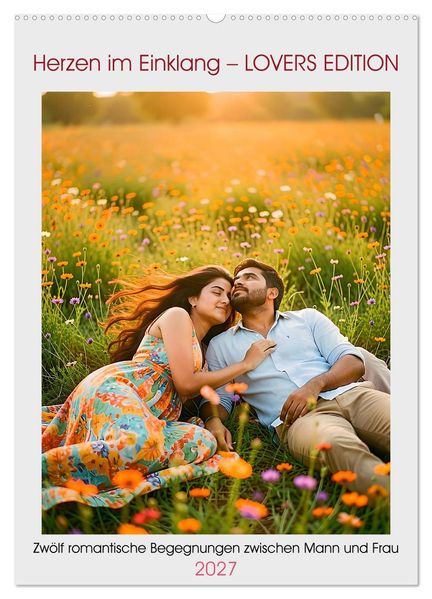 Herzen im Einklang - LOVERS EDITION (Wandkalender 2027 DIN A2 hoch) CALVENDO Monatskalender