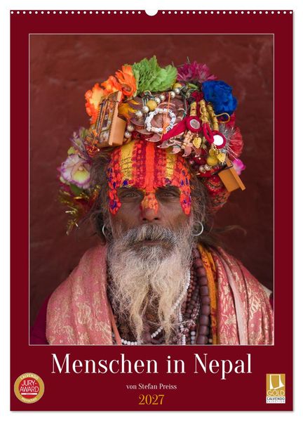 Menschen in Nepal (Wandkalender 2027 DIN A2 hoch) CALVENDO Monatskalender