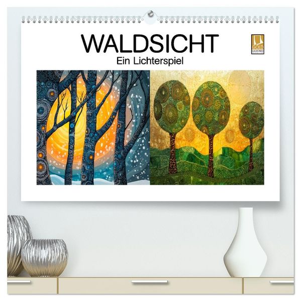Waldsicht - Ein Lichterspiel (hochwertiger Premium Wandkalender 2027 DIN A2 quer) Kunstdruck in Hochglanz