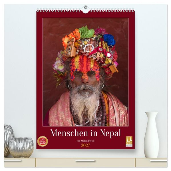Menschen in Nepal (hochwertiger Premium Wandkalender 2027 DIN A2 hoch) Kunstdruck in Hochglanz