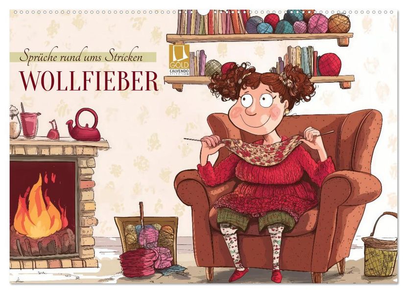 Wollfieber (Wandkalender 2027 DIN A2 quer) CALVENDO Monatskalender