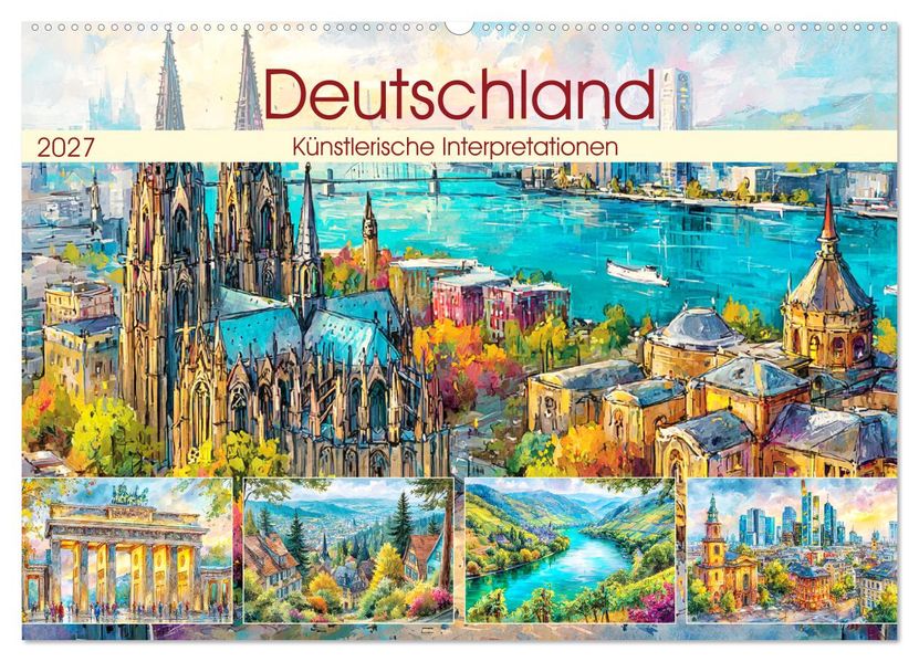 Deutschland. Künstlerische Interpretationen (Wandkalender 2027 DIN A2 quer) CALVENDO Monatskalender