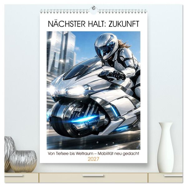 Nächster Halt: Zukunft (hochwertiger Premium Wandkalender 2027 DIN A2 hoch) Kunstdruck in Hochglanz