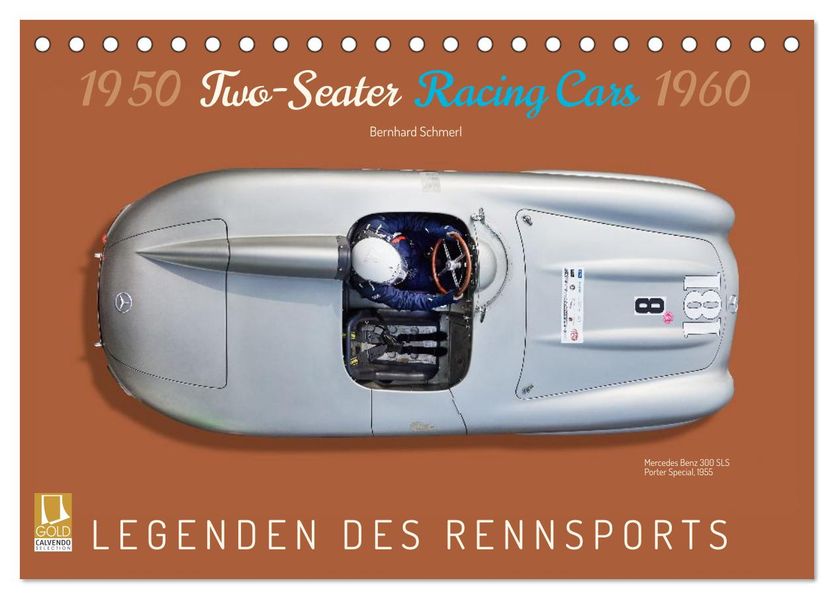 Two-Seater Racing Cars 1950-1960 (Tischkalender 2027 DIN A5 quer) CALVENDO Monatskalender