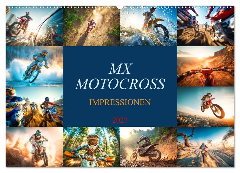 MX - Motocross - Impressionen (Wandkalender 2027 DIN A2 quer) CALVENDO Monatskalender