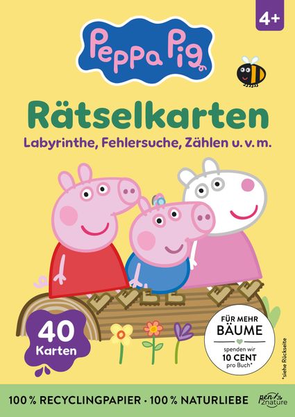 Peppa Pig Rätselkarten: Labyrinthe Fehlersuche Zählen u. v. m.