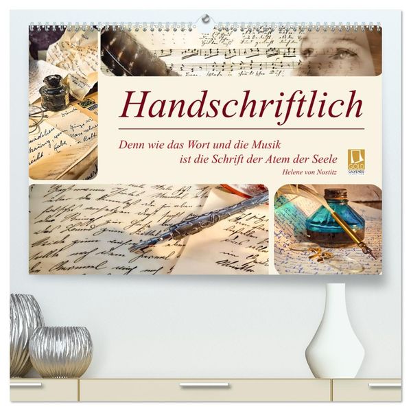 Handschriftlich (hochwertiger Premium Wandkalender 2027 DIN A2 quer) Kunstdruck in Hochglanz