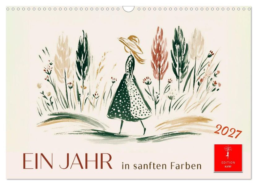 Ein Jahr in sanften Farben (Wandkalender 2027 DIN A3 quer) CALVENDO Monatskalender
