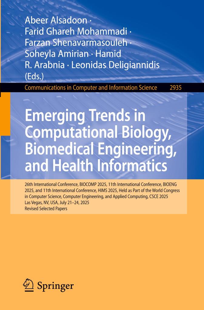 Emerging Trends in Computational Biology Biomedical Engineering and Health Informatics