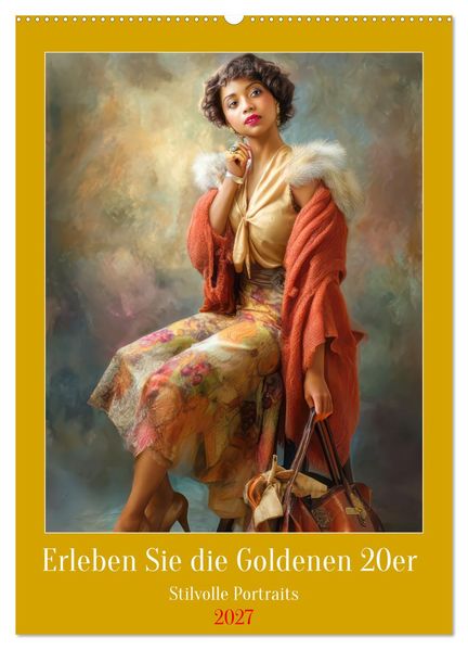 Erleben Sie die Goldenen 20er - Stilvolle Portraits (Wandkalender 2027 DIN A2 hoch) CALVENDO Monatskalender