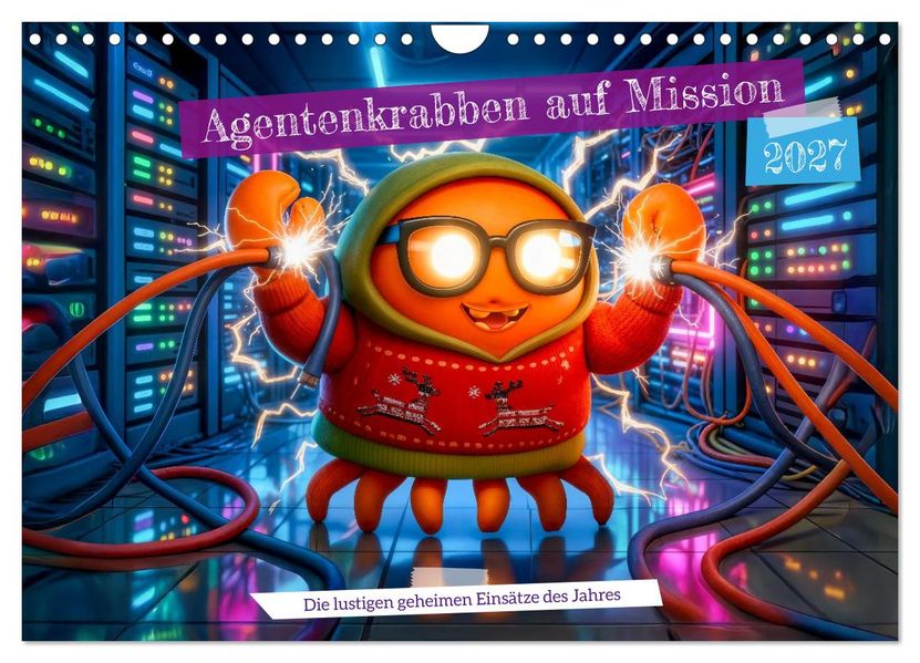 Agentenkrabben auf Mission - Die lustigen geheimen Einsätze des Jahres (Wandkalender 2027 DIN A4 quer) CALVENDO Monatskalender