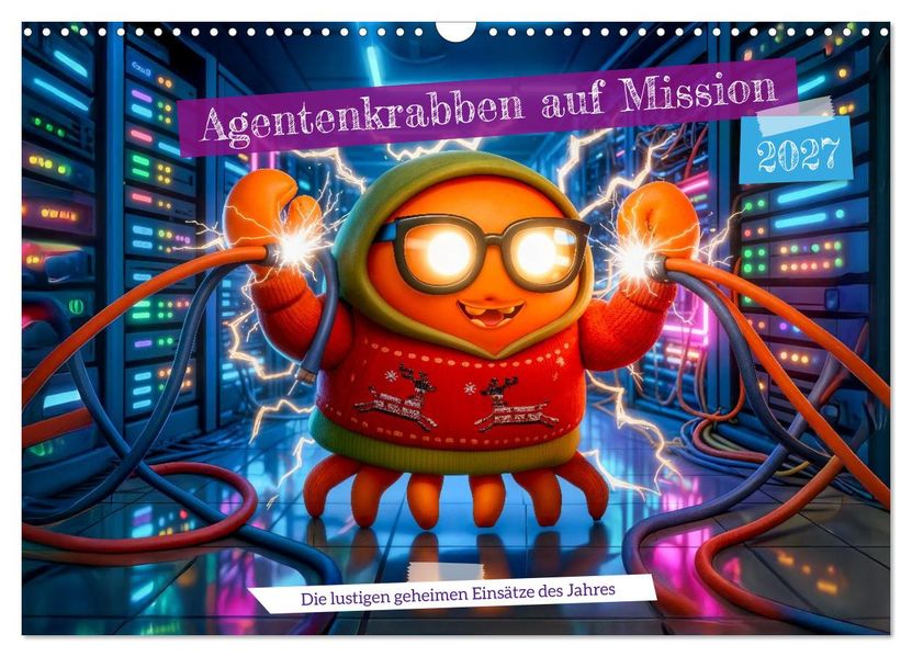 Agentenkrabben auf Mission - Die lustigen geheimen Einsätze des Jahres (Wandkalender 2027 DIN A3 quer) CALVENDO Monatskalender
