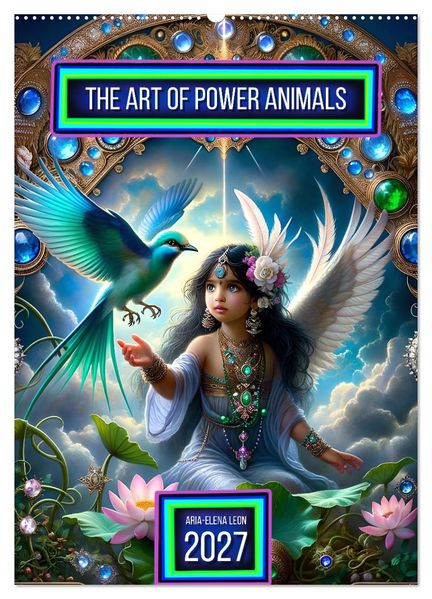 The Art of Power Animals (Wall Calendar 2027 DIN A2 portrait) CALVENDO 12 Month Wall Calendar