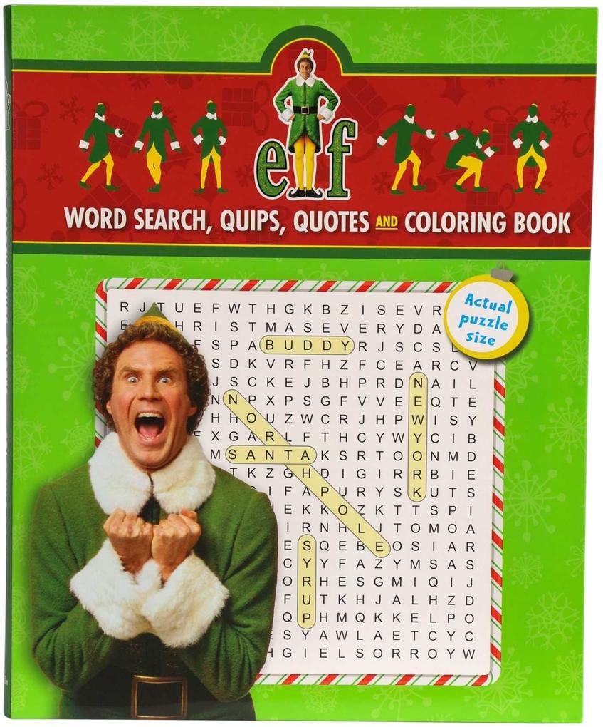 Elf Word Search Quips Quotes and Coloring Book