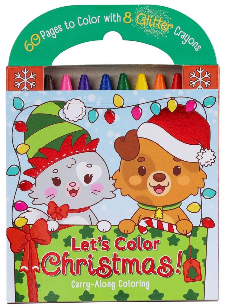 Carry-Along Coloring: Let's Color Christmas! - Travel Coloring Kit for Kids - Christmas Coloring Book for Creative Kids Ages 3-5